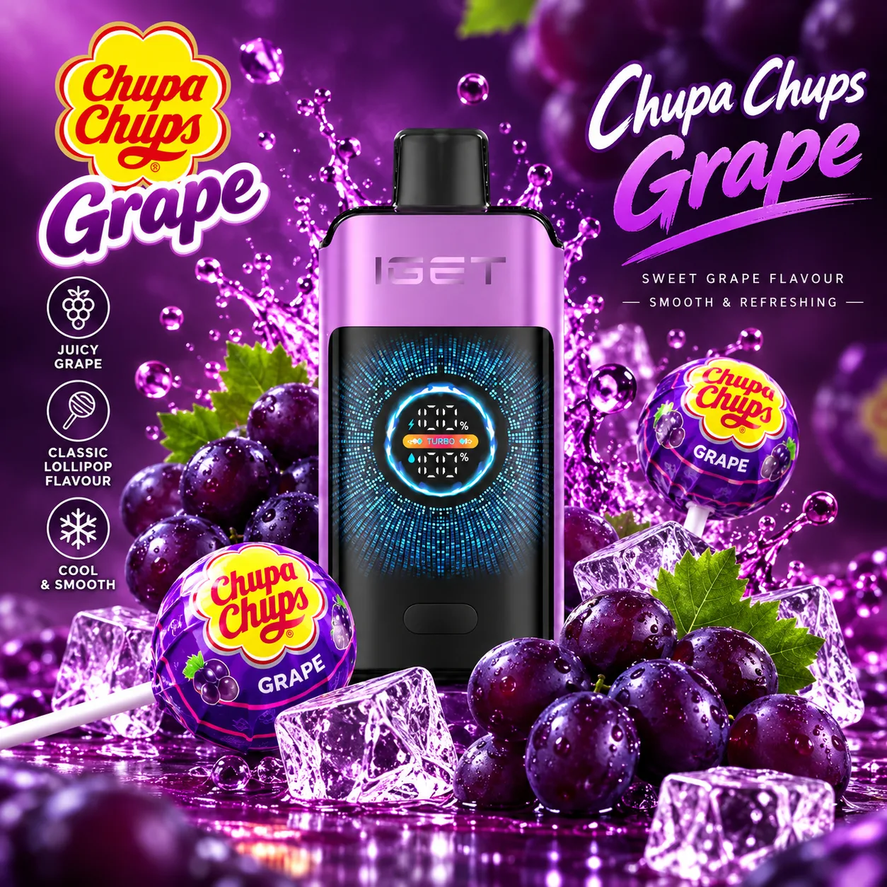 IGET One 12000 Puffs – Chupa Chupps Grape
